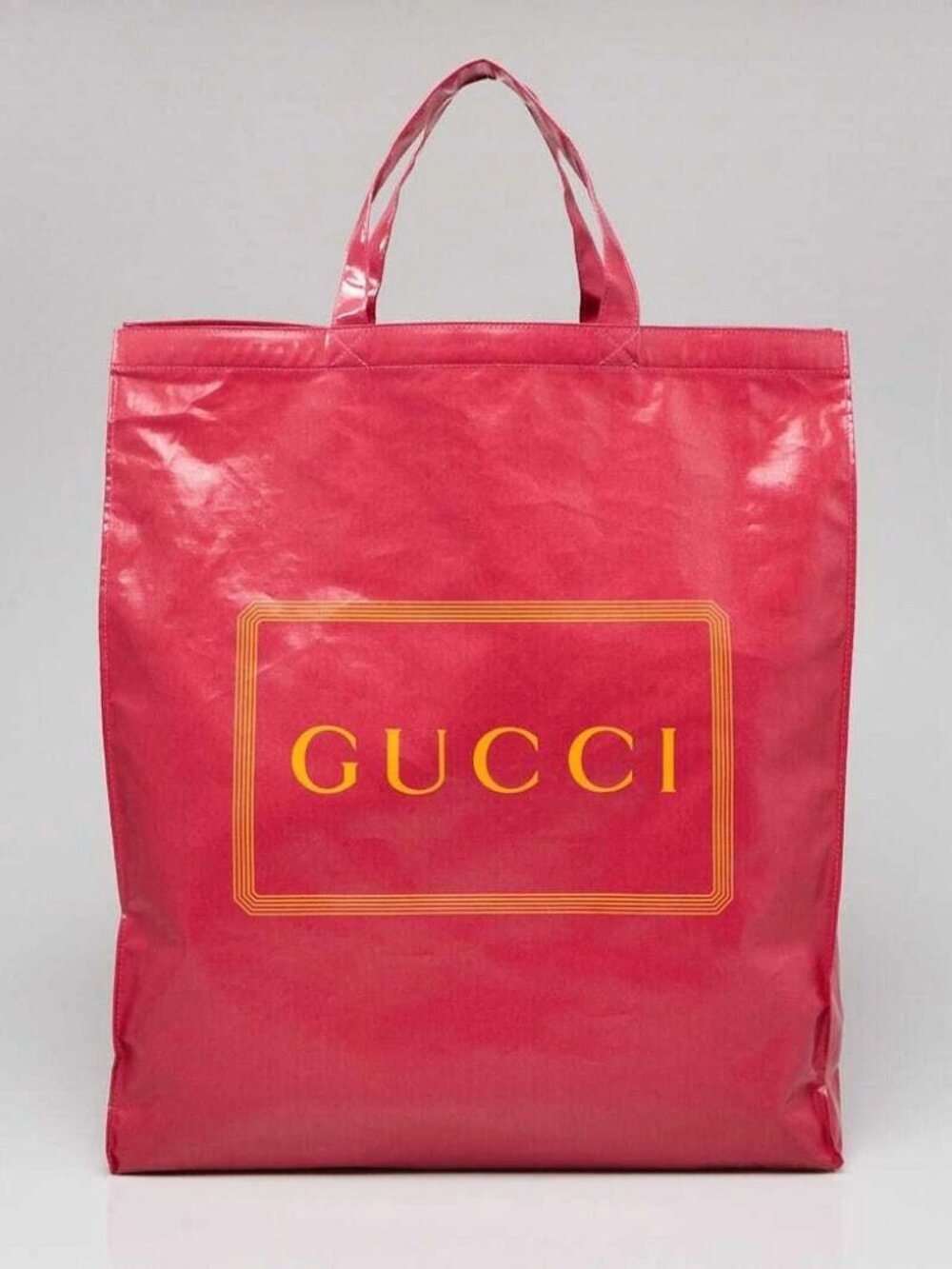 Gucci Pink/Orange Coated Canvas Montecarlo Tote Bag